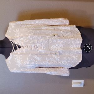 Embroidered peasant top